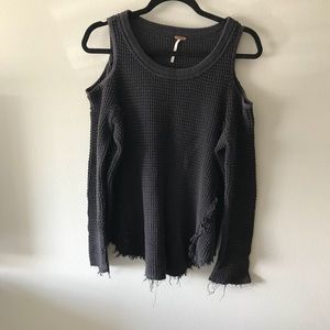 Free  People Open Shoulder Sweater
